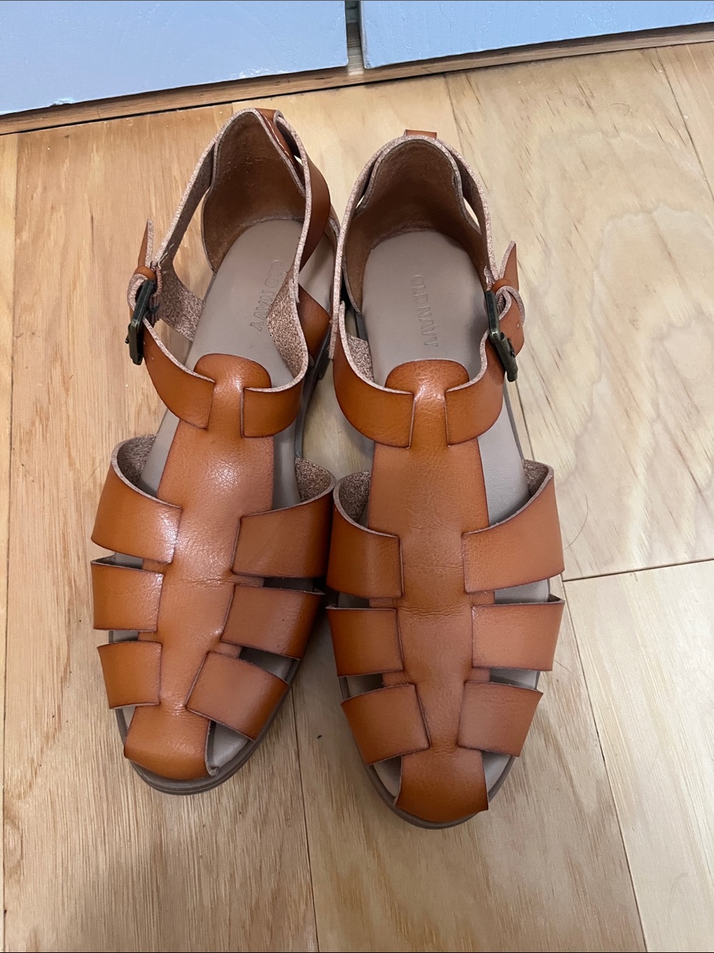 Women’s Tan Faux Leather Fisherman Sandals - Classic Comfort
